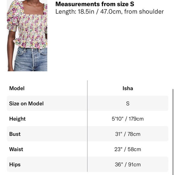 Endless Rose Floral smocking detail top - Picture 2 of 5